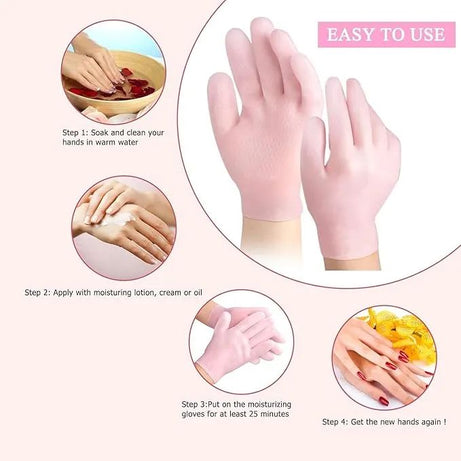 Gel Gloves Moisturizing Whitening Exfoliating Smooth Beauty Hand Care Silicone Hand Glove Waterproof Cleaning - Oshi.pk - Buy & Sell Online