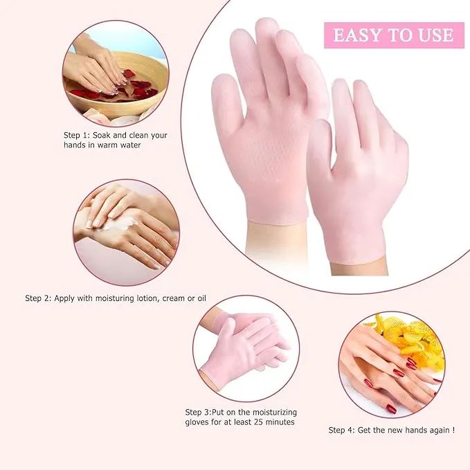 Gel Gloves Moisturizing Whitening Exfoliating Smooth Beauty Hand Care Silicone Hand Glove Waterproof Cleaning - Oshi.pk - Buy & Sell Online