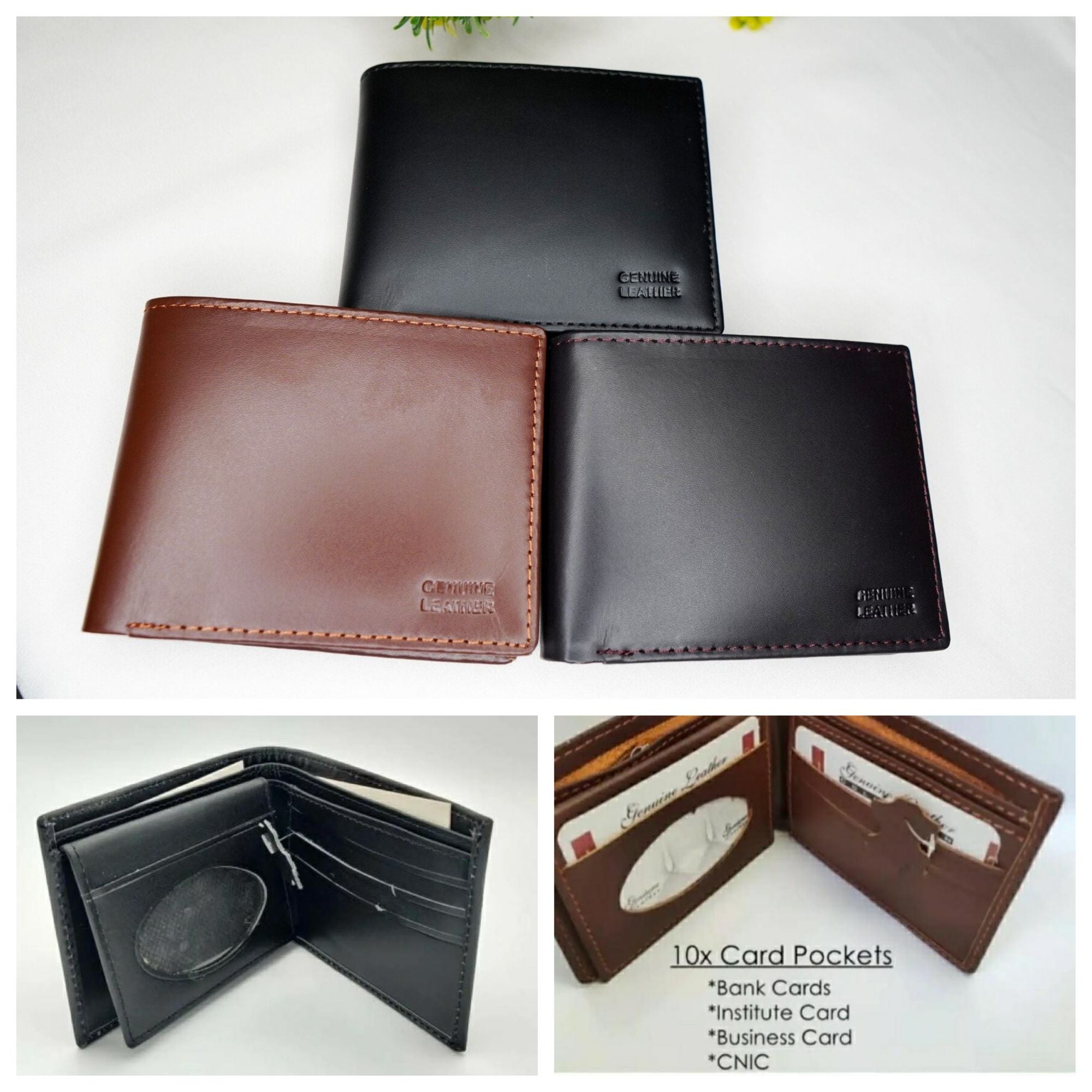 Genuine Cow Leather Men's Purse Wallet For Men BiFold Compact Size Wallet Clasp - Oshi.pk - Buy & Sell Online