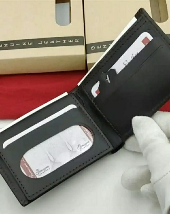 Genuine Cow Leather Men's Purse Wallet For Men BiFold Compact Size Wallet Clasp - Oshi.pk - Buy & Sell Online