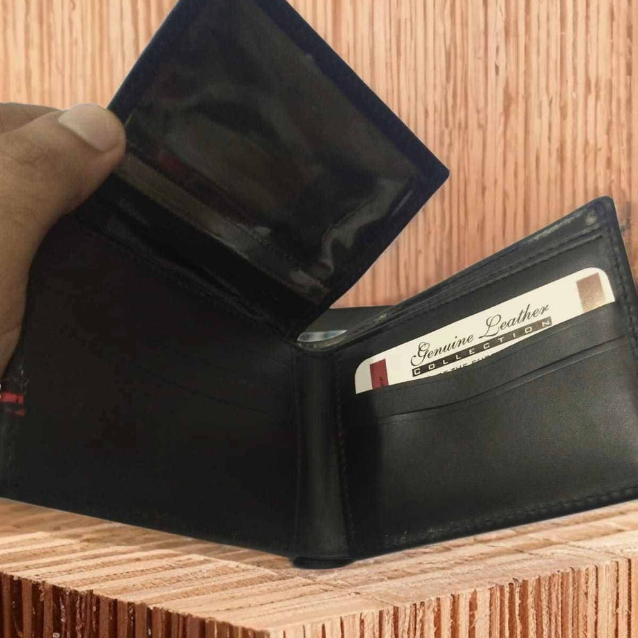 Gift Wallet Set - Mens Premium Wallet - Mens Keychain Wallet - Black - Pack of 2 - Oshi.pk - Buy & Sell Online