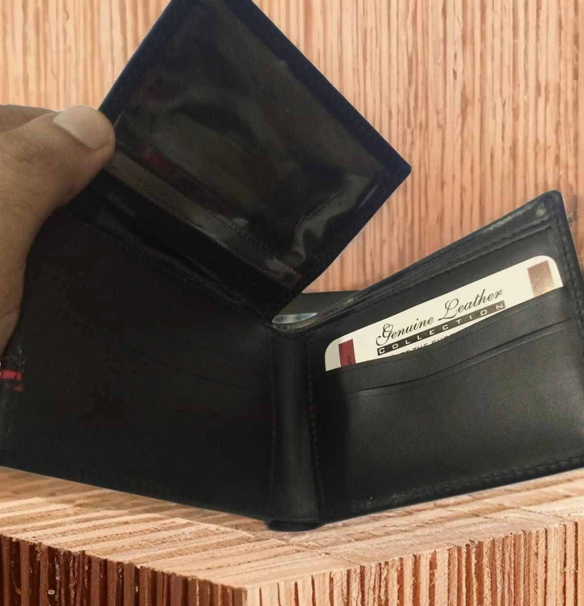Gift Wallet Set - Mens Premium Wallet - Mens Keychain Wallet - Black - Pack of 2 - Oshi.pk - Buy & Sell Online