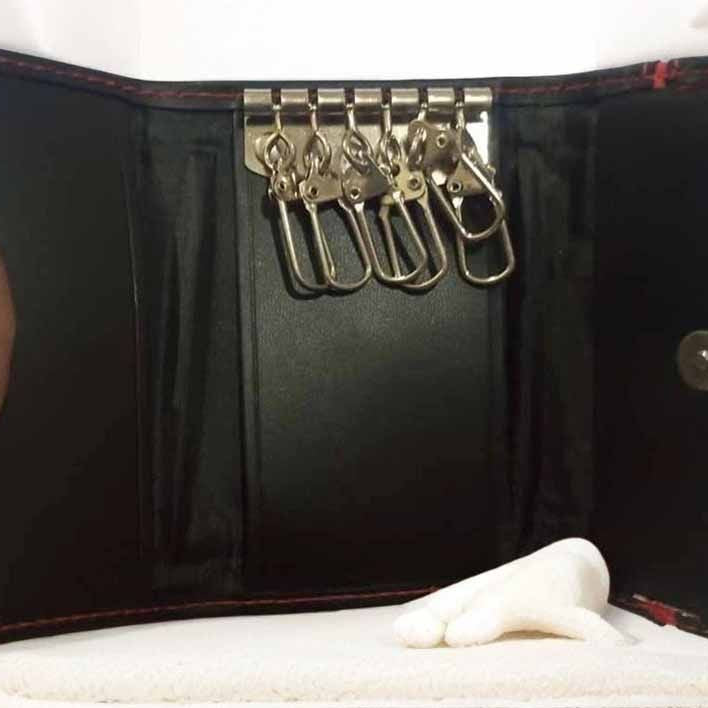 Gift Wallet Set - Mens Premium Wallet - Mens Keychain Wallet - Black - Pack of 2 - Oshi.pk - Buy & Sell Online