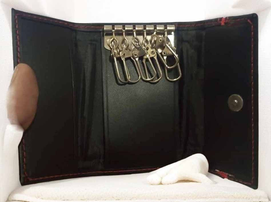 Gift Wallet Set - Mens Premium Wallet - Mens Keychain Wallet - Black - Pack of 2 - Oshi.pk - Buy & Sell Online