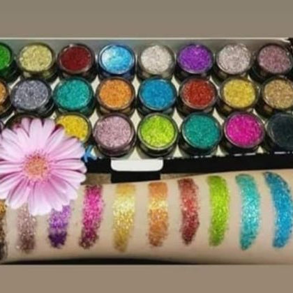 GLITTER EYESHADOW 24 SHADES PACK BY KHOKHAR STOCKISTS - Oshi.pk - Buy & Sell Online