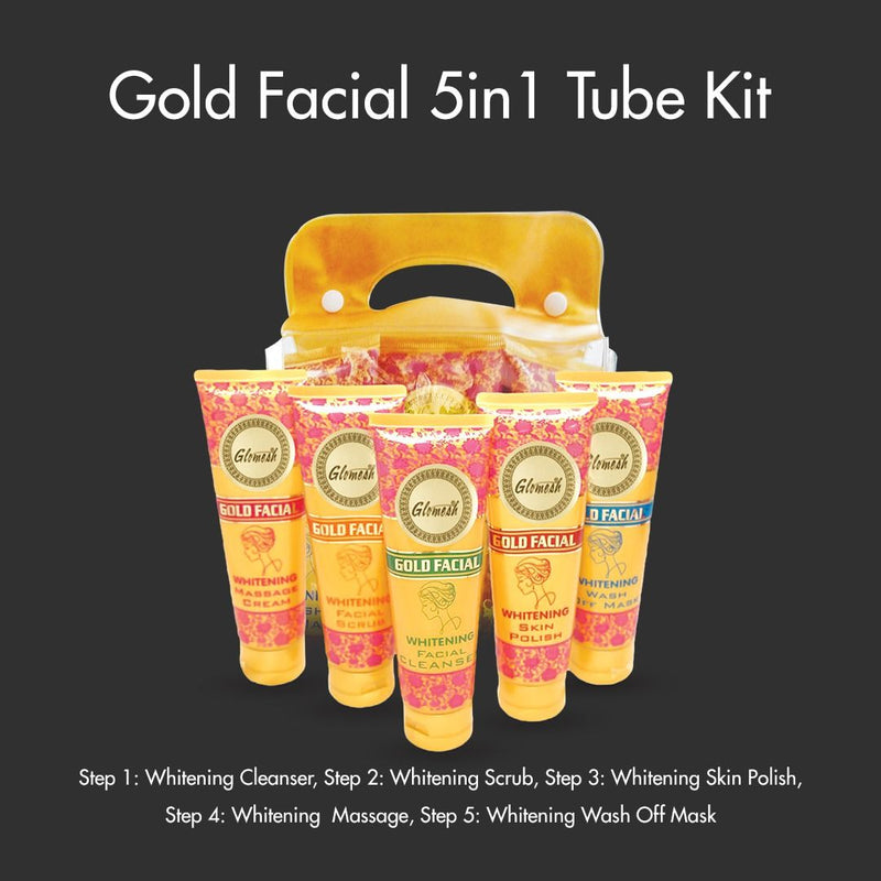 GLOMESH GOLD FACIAL 5 IN 1 WHITENING MASSAGE CREAM - 5 TUBES - Oshi.pk - Buy & Sell Online