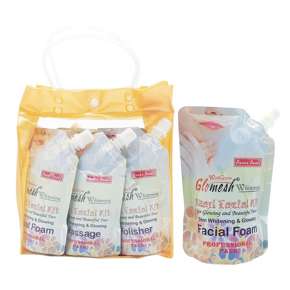 GLOMESH PEARL WHITENING FACIAL KIT - POUCHES - Oshi.pk - Buy & Sell Online