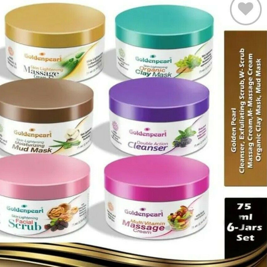 GOLDEN PEARL WHITENING URGENT FACIAL KIT 6 JARS - 75ml - Oshi.pk - Buy & Sell Online