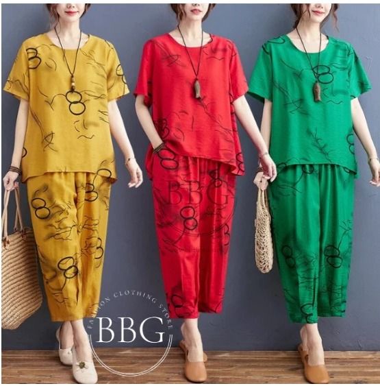 Green Black Circle Printed Capri - Oshi.pk - Buy & Sell Online