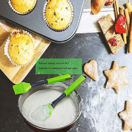 Green Silicone Spatula and Pastry Brush Set - Oshi.pk - Buy & Sell Online