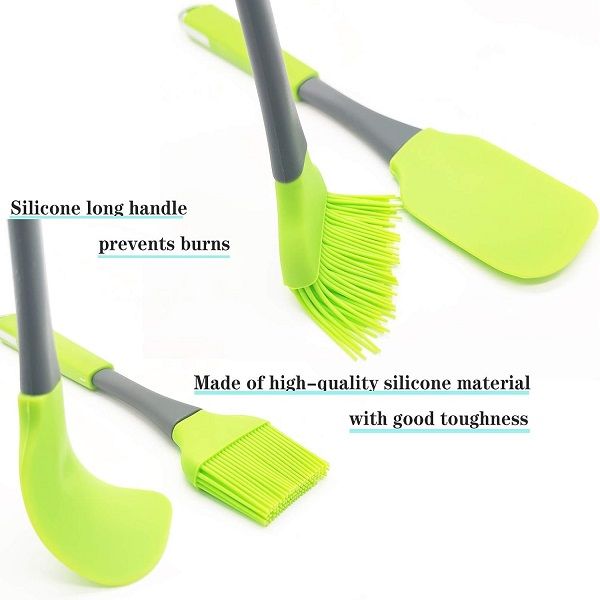 Green Silicone Spatula and Pastry Brush Set - Oshi.pk - Buy & Sell Online