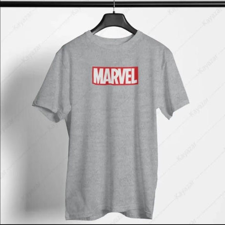 Grey T Shirt for men MARVEL Summer collection in stylish printed round neck half sleeves