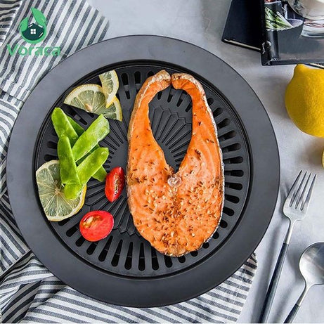 Grill Pan Smokeless Stove 12.5 inch with Removable Plate Electric Gas Stoves - Oshi.pk - Buy & Sell Online