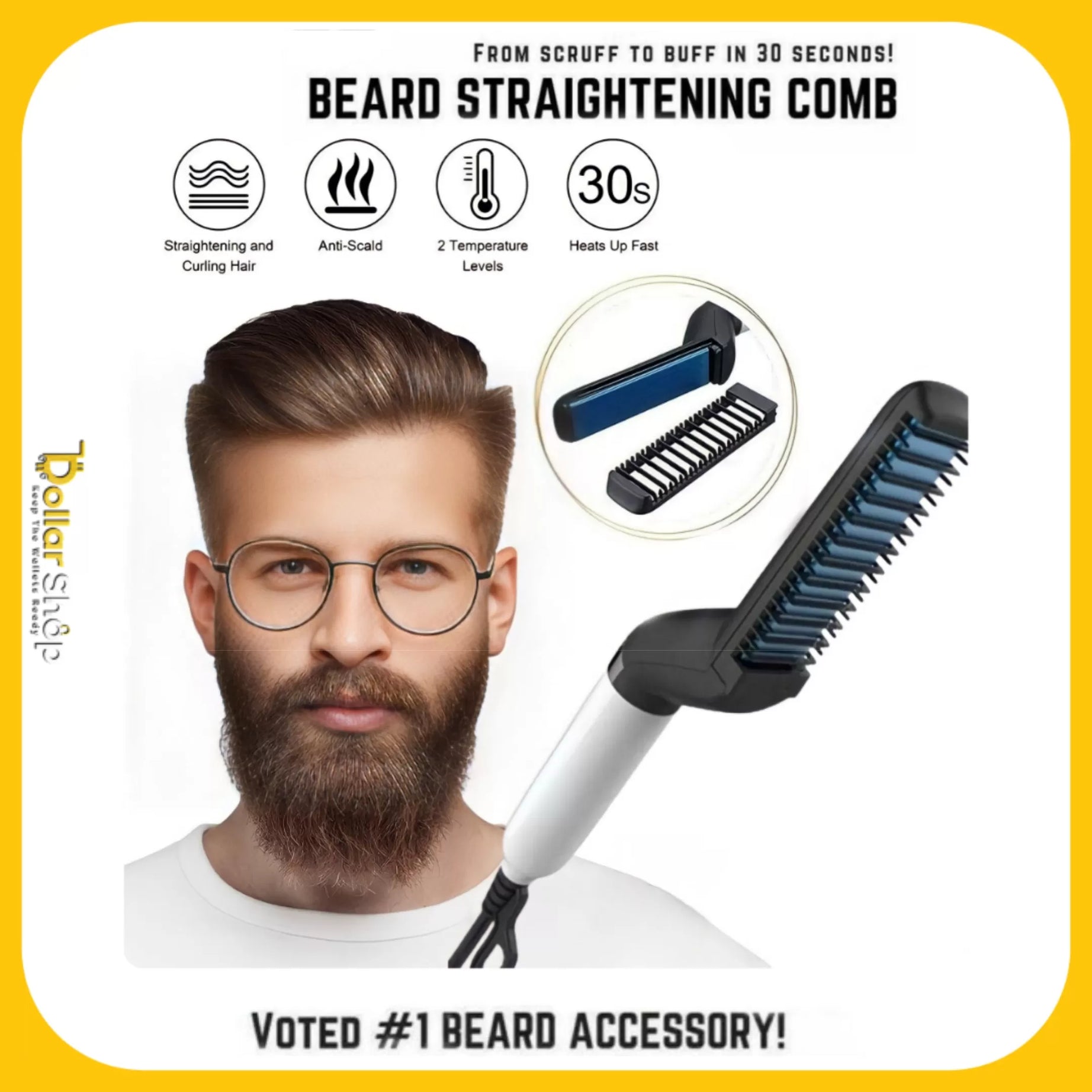 Hair And Beard Straightener Modelling Comb Ceramic-Iron Beard Comb - Oshi.pk - Buy & Sell Online