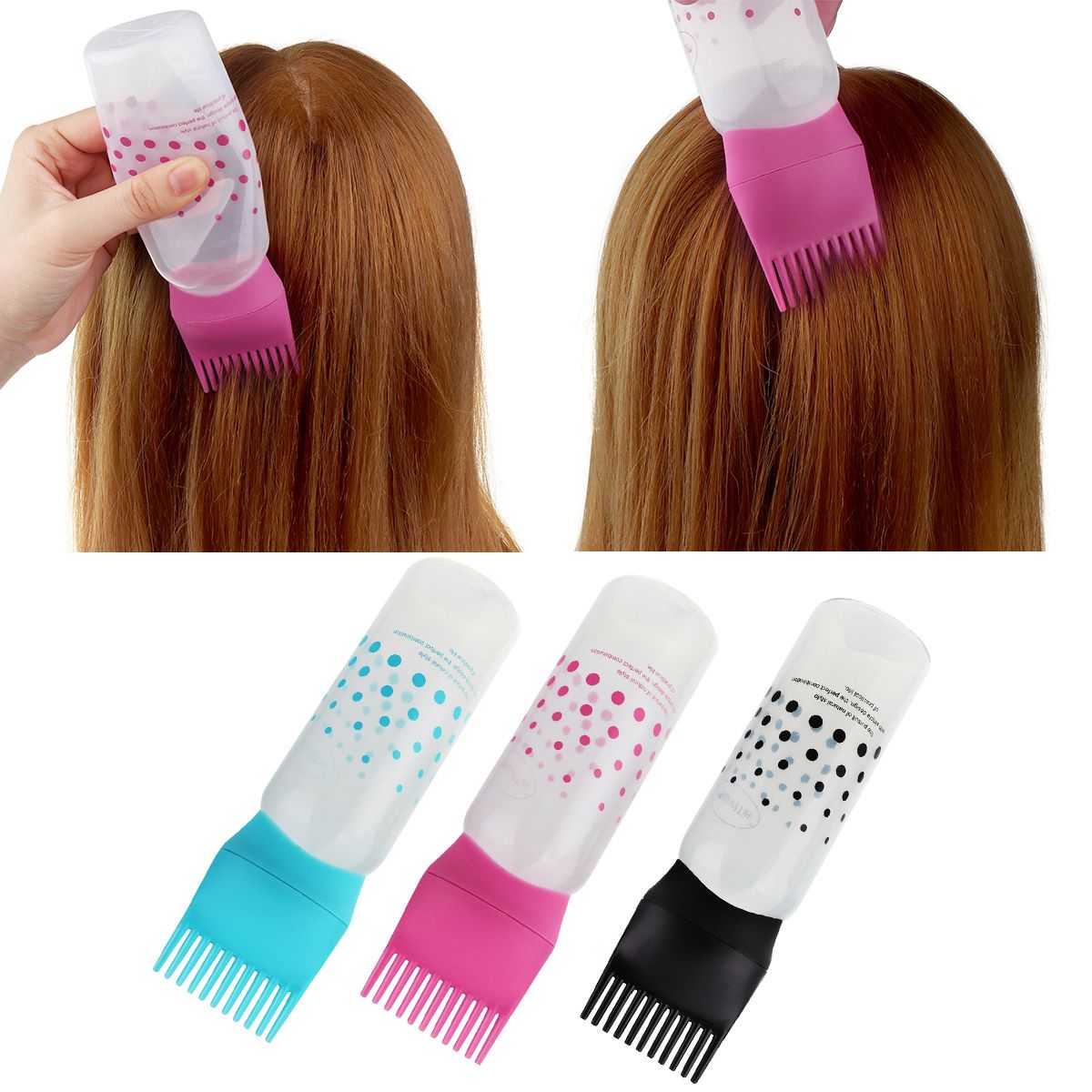 Hair Oil Root Comb Applicator Hair and Massage comb bottle Silicon - Oshi.pk - Buy & Sell Online