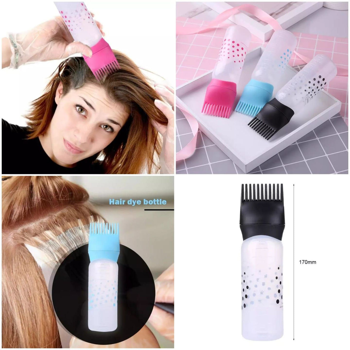 Hair Oil Root Comb Applicator Hair and Massage comb bottle Silicon - Oshi.pk - Buy & Sell Online