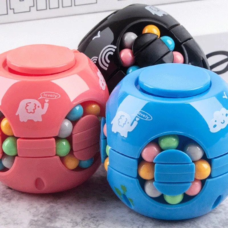 Hamburger Bean Magic Cube Toy Children's Puzzle Fidget Spinner Students Stress Reliever Magic Bean - Oshi.pk - Buy & Sell Online