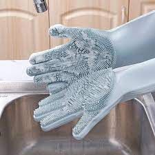 Hand scrubbing gloves