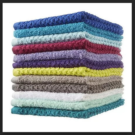Hand Towel Face Towel Pack of 6 Colorful Towels 13 x 13 Inch Multicolored - Oshi.pk - Buy & Sell Online
