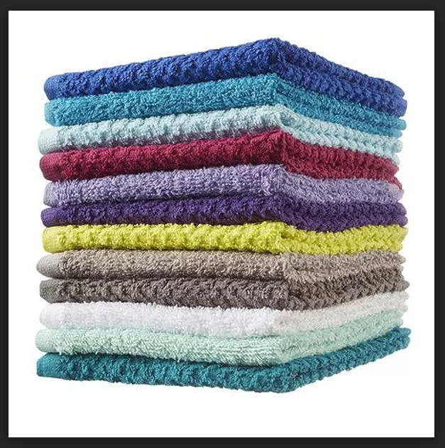 Hand Towel Face Towel Pack of 6 Colorful Towels 13 x 13 Inch Multicolored - Oshi.pk - Buy & Sell Online