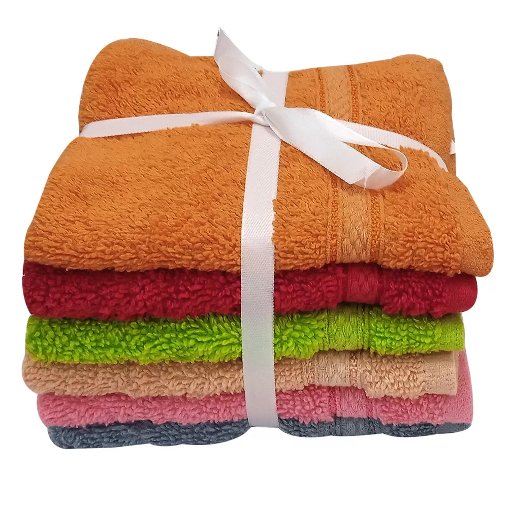 Hand Towel Face Towel Pack of 6 Colorful Towels 13 x 13 Inch Multicolored - Oshi.pk - Buy & Sell Online