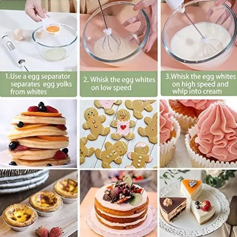 Handheld Electric Milk Frother Whisk Egg Beater Coffee Beater Mixer Usb Rechargeable Coffee Blender Mixer Foamer Food Blender - Oshi.pk - Buy & Sell Online