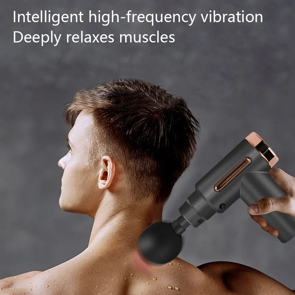 Handheld Massage Gun Deep Tissue Massager for Sore Muscle and Stiffness 5 Speed High-Intensity Vibration Quick Rechargeable Device Body Massager - Oshi.pk - Buy & Sell Online
