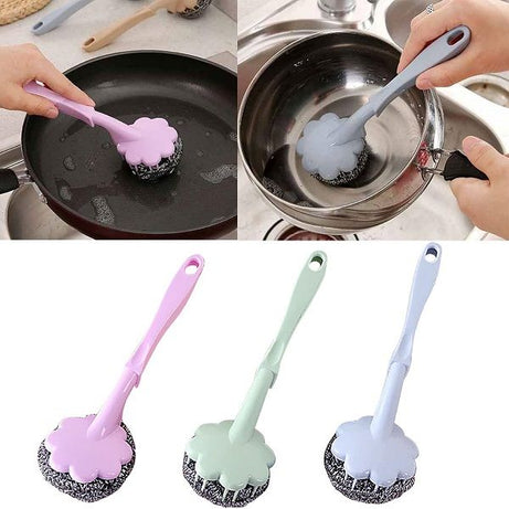 Handle Steel Wire Ball Brush Multipurpose Cleaning Brush - Oshi.pk - Buy & Sell Online