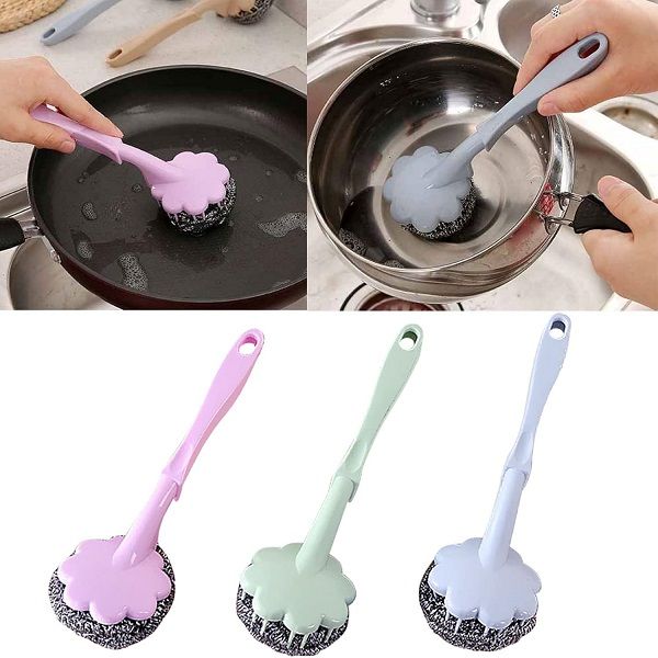 Handle Steel Wire Ball Brush Multipurpose Cleaning Brush - Oshi.pk - Buy & Sell Online