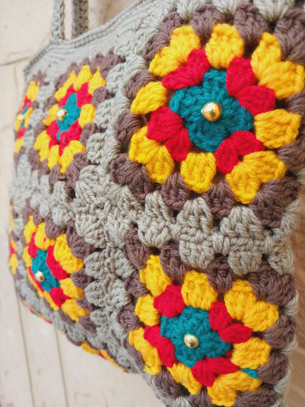 Handmade Crochet Bag for Ladiess: Stylish and Sustainable Bag - Granny Squar Crochet Bags for women - Oshi.pk - Buy & Sell Online