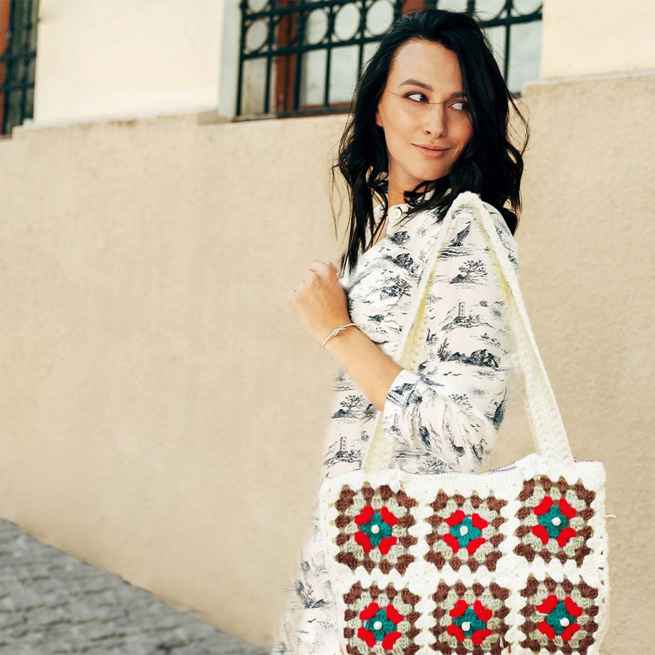 Handmade Crochet Bags for Women: Stylish and Unique Designs : Handmade Crochet Bags with Beautiful Flower Designs - Oshi.pk - Buy & Sell Online
