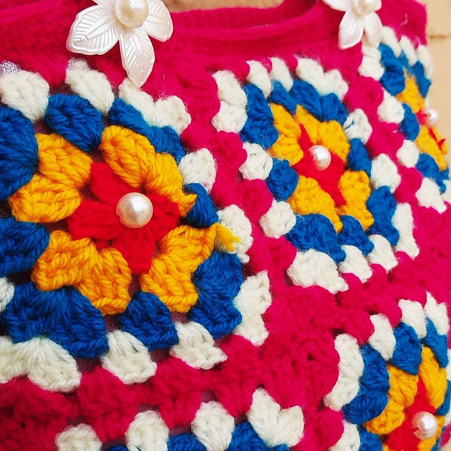 Handmade Granny Squar Crochet Bag - Sustainable Crochet Bags for Ladies - Stylish and elegant Bags for Girls - Oshi.pk - Buy & Sell Online