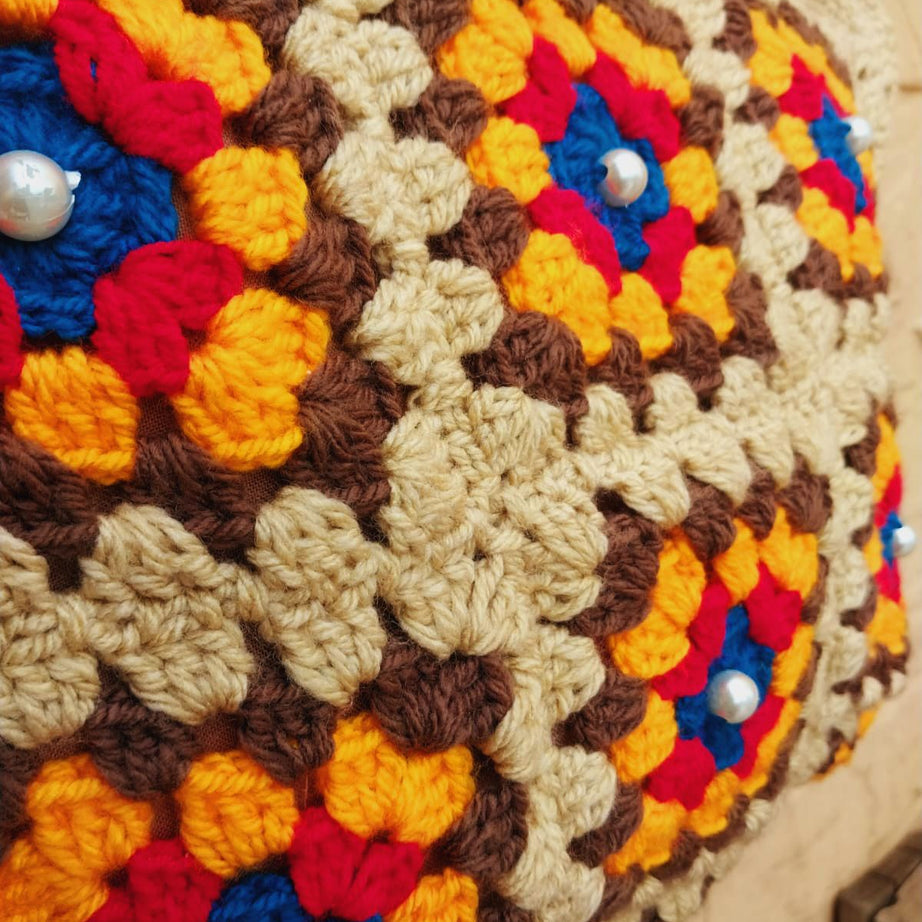 Handmade Granny Squar Crochet Bag for Ladiess: Stylish and Sustainable Bag - Floral Elegance Crochet Bags for women - Oshi.pk - Buy & Sell Online