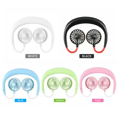 Hanging Neck Fan for Kitchen Folding Handheld Fan Wearable Portable Neckband Mini Fan USB Chargeable - Oshi.pk - Buy & Sell Online