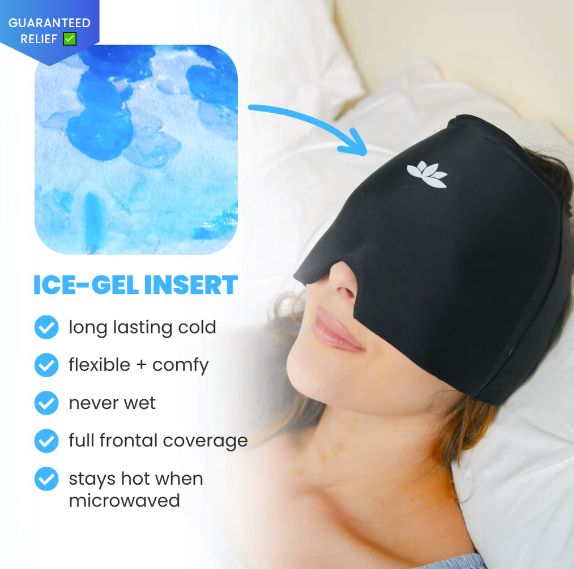 Headache and Migraine Relief Cap Head Wrap Ice Pack with Gel Bead for Migraine Hot Cold Therapy Cold Pack - Oshi.pk - Buy & Sell Online