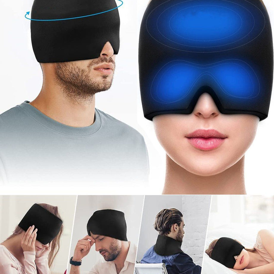 Headache and Migraine Relief Cap Head Wrap Ice Pack with Gel Bead for Migraine Hot Cold Therapy Cold Pack - Oshi.pk - Buy & Sell Online