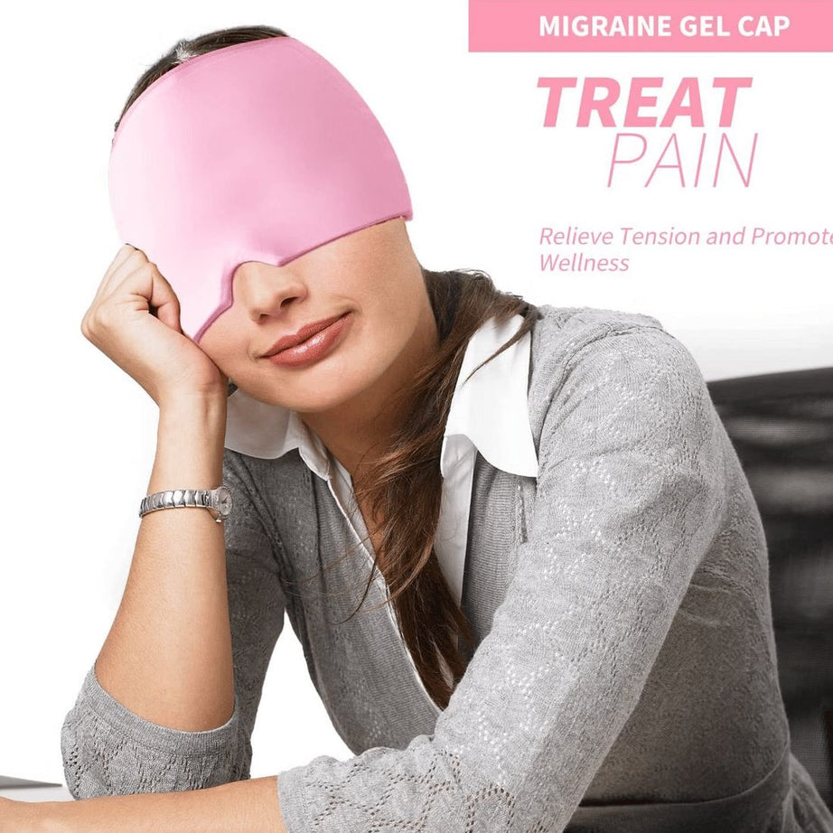 Headache and Migraine Relief Cap Head Wrap Ice Pack with Gel Bead for Migraine Hot Cold Therapy Cold Pack - Oshi.pk - Buy & Sell Online