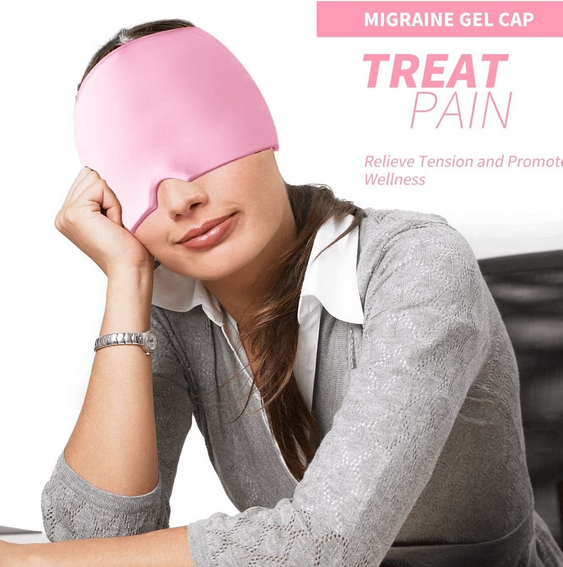 Headache and Migraine Relief Cap Head Wrap Ice Pack with Gel Bead for Migraine Hot Cold Therapy Cold Pack - Oshi.pk - Buy & Sell Online