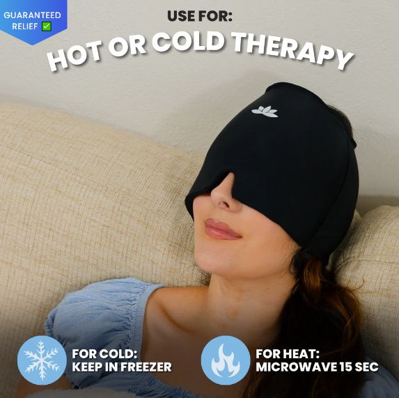 Headache and Migraine Relief Cap Head Wrap Ice Pack with Gel Bead for Migraine Hot Cold Therapy Cold Pack - Oshi.pk - Buy & Sell Online