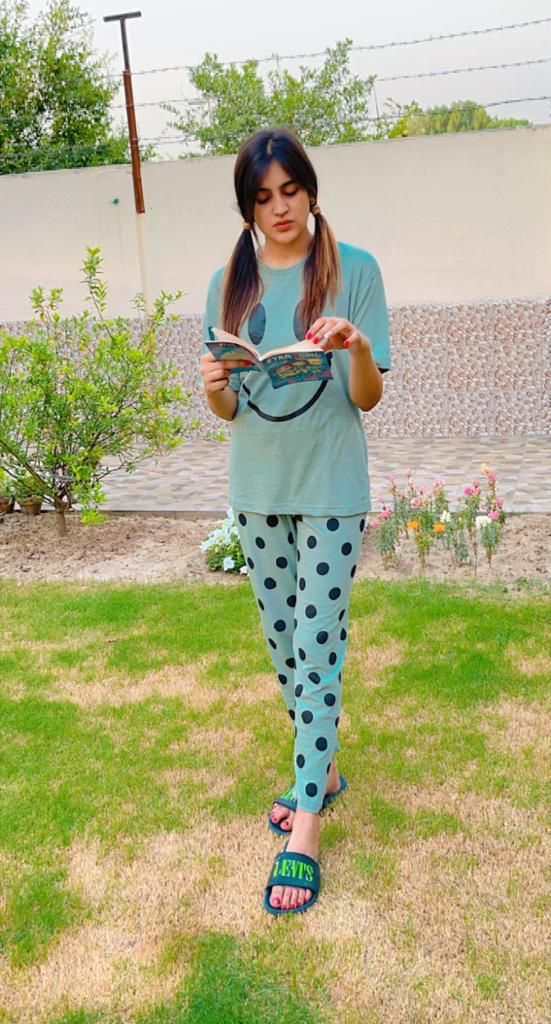 Grey Smile Printed Half Sleeves Night Dress by Hk Outfits - Oshi.pk - Buy & Sell Online