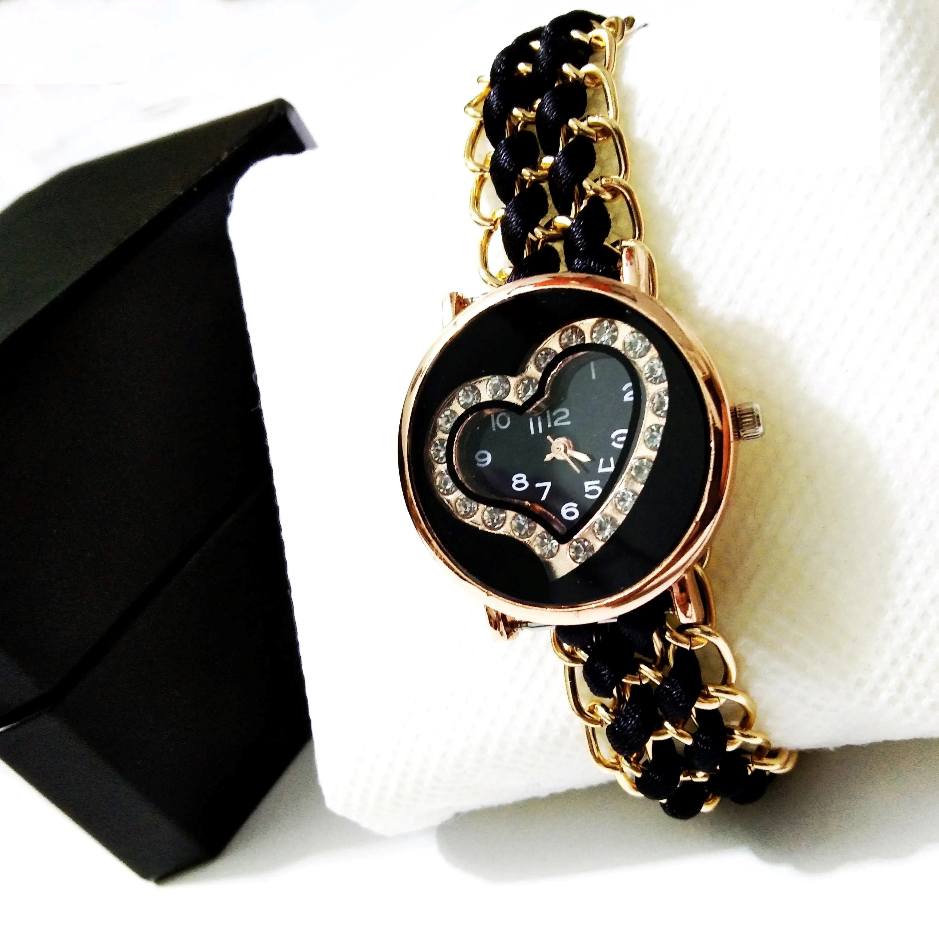 Heart Shape Bracelet Watch For Girls | New Arrival Heart Shape Dial Watch For Girls - Oshi.pk - Buy & Sell Online