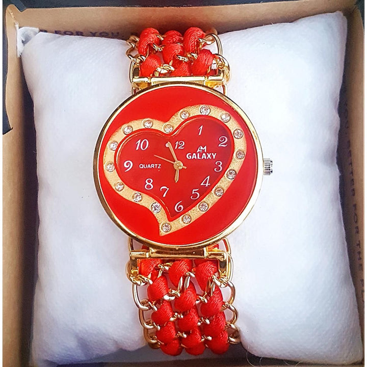 Heart Shape Bracelet Watch For Girls | New Arrival Heart Shape Dial Watch For Girls - Oshi.pk - Buy & Sell Online