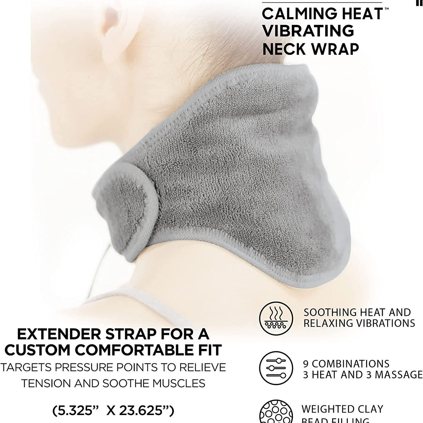Heat Neck Wrap by Sharper Image Personal Electric Neck Heating Pad with Vibrations, 3 Heat & 3 Vibration Settings- 9 Relaxing Combinations - Oshi.pk - Buy & Sell Online
