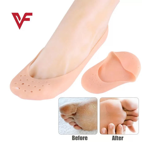 Heel Anti Crack Socks Silicone Socks Silicone Moisturizing Gel to Eliminate Cracks Feet Skin Care 1 PAIR Gel Socks Silicon Heel Socks - Oshi.pk - Buy & Sell Online