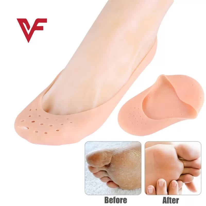 Heel Anti Crack Socks Silicone Socks Silicone Moisturizing Gel to Eliminate Cracks Feet Skin Care 1 PAIR Gel Socks Silicon Heel Socks - Oshi.pk - Buy & Sell Online