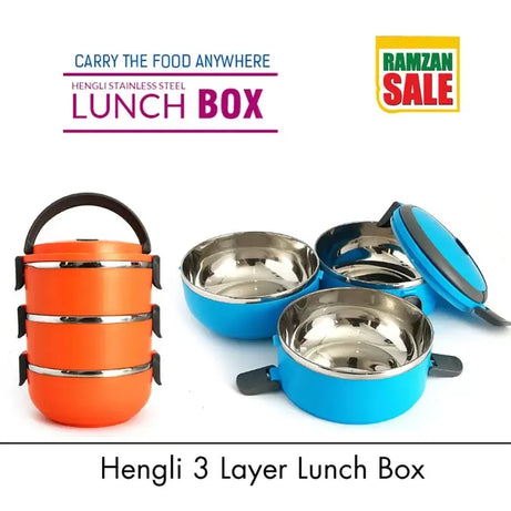 Hengli Three Layers Superior Quality Lunch Box - Oshi.pk - Buy & Sell Online