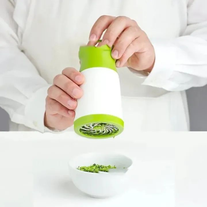 Herbs Grinder Manual Multifunctional Stainless Steel Chopper Dhanya Podina Chopper Coriander and Mint Leaves Hand Crusher All Herbs High Quality C - Oshi.pk - Buy & Sell Online