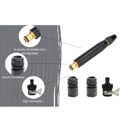 High Pressure Washing Water Gun,Nozzle Kit with 3 Pcs PVC Hose Quick Connector,Car & Garden Wash Water Gun - Oshi.pk - Buy & Sell Online