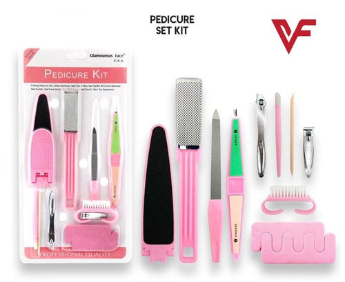 High Quality 11 in 1 Manicure and Pedicure Set Pink Pedicure Kit (PREMIUM QUALITY) - Oshi.pk - Buy & Sell Online