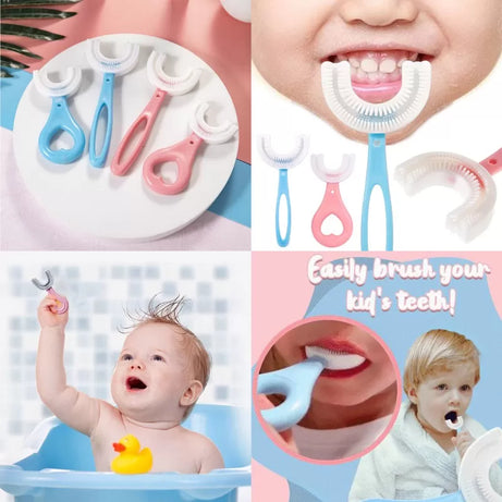 High Quality Baby Tooth Brush Soft Teeth Brush For Kids Silicone Baby Brush. 360° U Shape Tooth Brush, Teeth Cleaning Brush, Children Teeth Brush, Tee - Oshi.pk - Buy & Sell Online